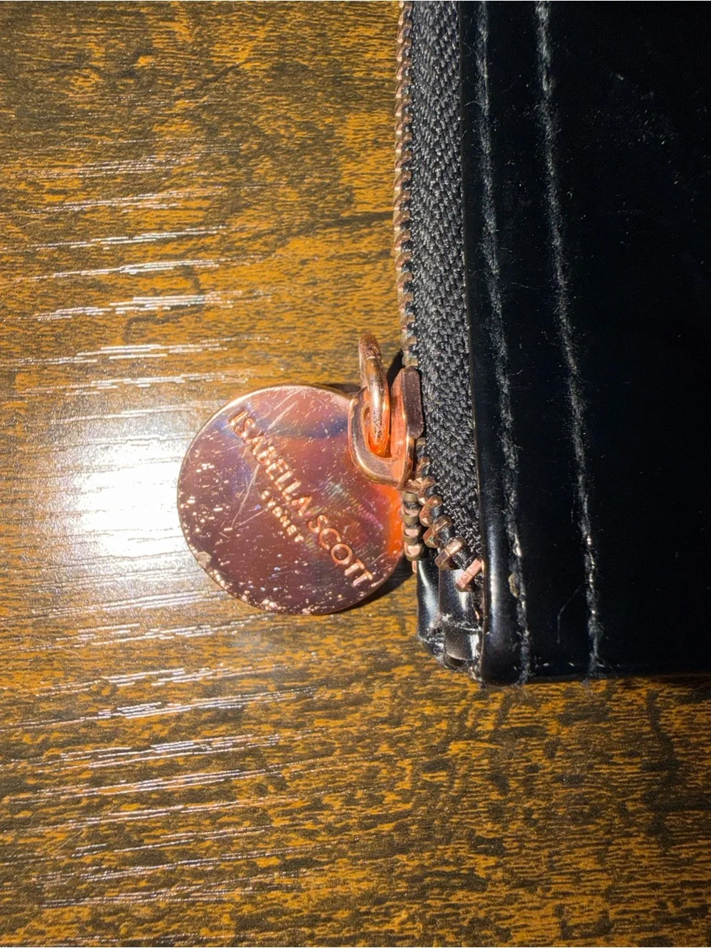 Black Patent Cosmetic Pouch